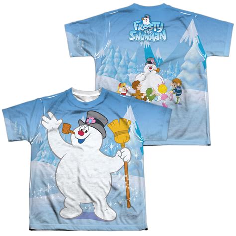 Frosty The Snowman Frosty Wave Frontback Print Youth Short