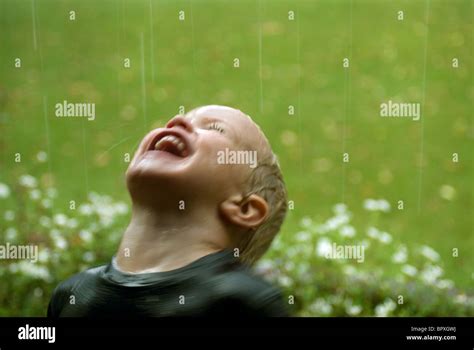 During A Storm Baby Loves Drinking Rain Water In The Garden Which Is