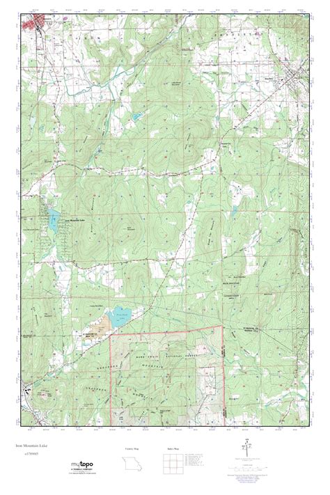Mytopo Iron Mountain Lake Missouri Usgs Quad Topo Map