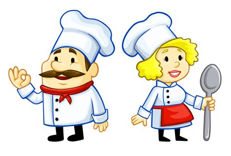 Download Two Chefs Cartoon Png Image For Free