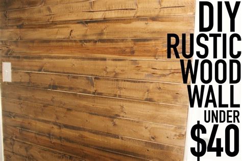 Diy Rustic Wood Wall Under 40 Tutorial Faux Wood Wall Diy Wood