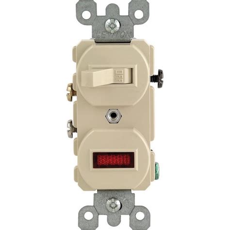 Leviton 5226 I 1 Pole Duplex Ac Combination Switch With Neon Pilot