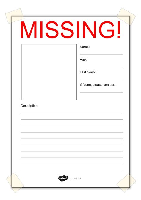 40 Printable Missing Poster Templates Flyers And Signs