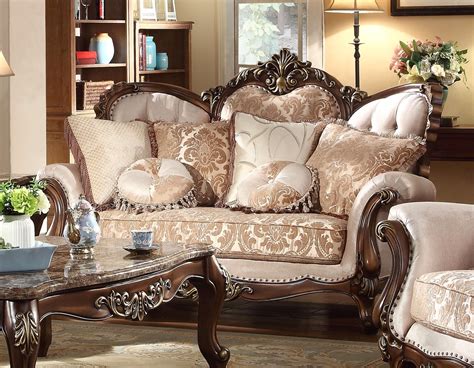 Beige sofas & couches : Kensington French Provincial Beige Chenille Sofa ...
