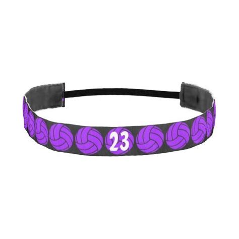 Custom Purple And Black Volleyball Headband Zazzle Volleyball