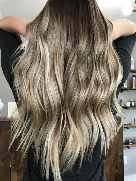 Cool Toned Summer Celebrity Inspired Balayage Sombre Ombre Natural Looking Soft Seamless Blend