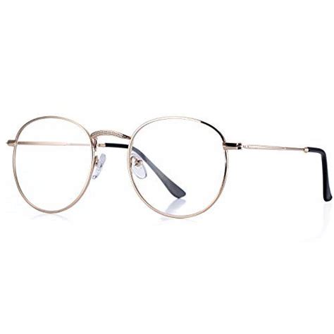 Pro Acme Classic Round Metal Clear Lens Glasses Frame Uni Dp