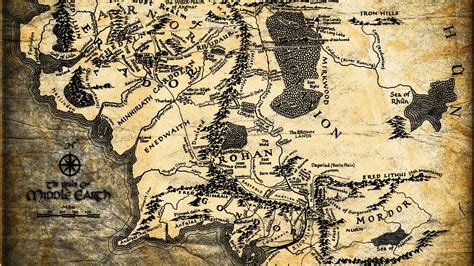 Middle Earth Map Illustration Middle Earth Map The Lord Of The Rings