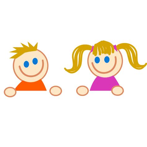 Clipart Of Boy And Girl Stick Figures