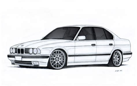 BMW 540i E34 Drawing by Vertualissimo on DeviantArt