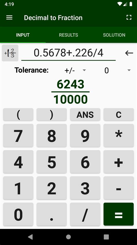 Decimal To Fraction Converter Calculator Appstore For Android