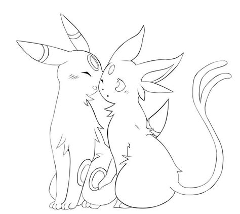 Pokemon Espeon Coloring Page Anime Coloring Pages