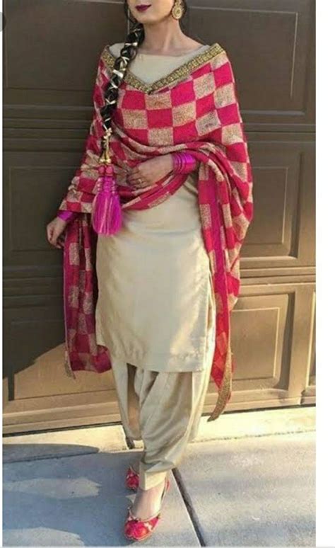 Designer Punjabi Suits Punjabi Ladies Suit Punjabi Phulkari Suit