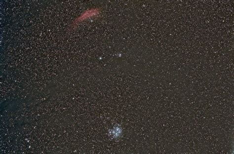 Pleiades And California Nebula Astrophotographic