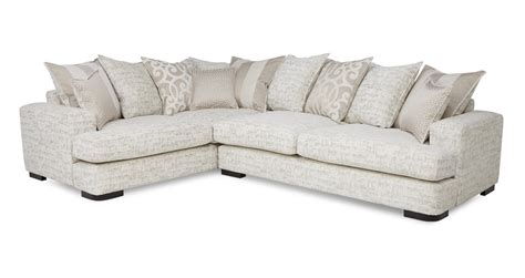 Corner couches in various leather or fabric styles. Indulge Right Hand Facing 3 Seater Pillow Back Corner Sofa ...