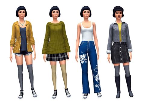 Ts4 Lookbook Nocc Sims Outfit Sims Lookbook Sims 4 Lookbook