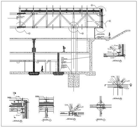 Steel Structure Details V5 Cad Design Free Cad Blocksdrawingsdetails