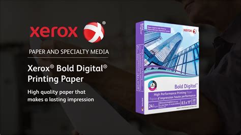 Xerox Bold Digital Printing Paper Youtube