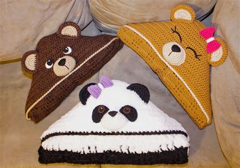 Crochet Bear Blanket Cute Easy Panda Teddy Bear Hooded Etsy