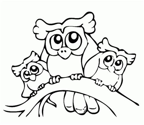 Baby Owl Coloring Pages Coloring Home