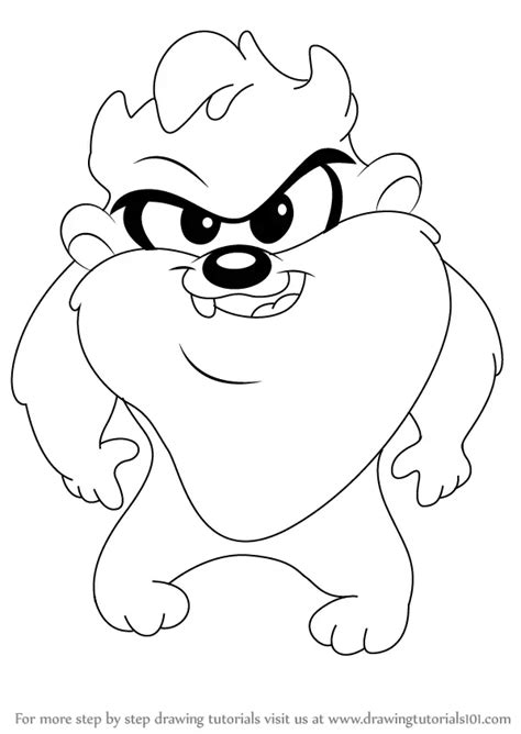 How To Draw Baby Taz From Baby Looney Tunes Baby Looney Tunes Step By
