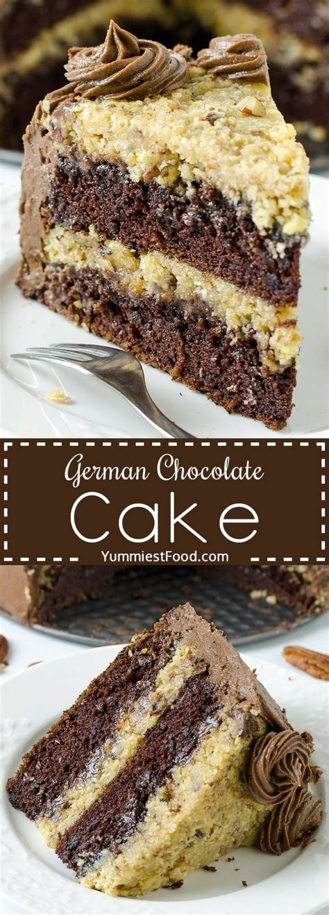 Whisk the flour, cocoa powder, sugar, baking soda, baking powder, salt, and espresso powder (if using) together in a large bowl.set aside. German Chocolate Cake - Recipe from Yummiest Food Cookbook