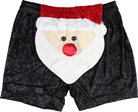intimo mens santa claus face christmas boxers small black uk fashion