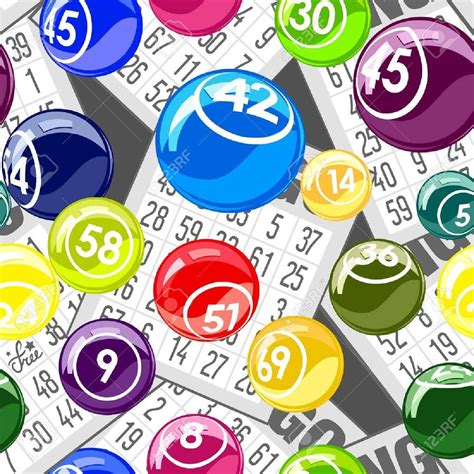 Bingo Seamless Background With Balls And Cards Royalty Free Cliparts