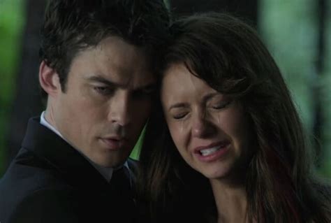 Image Elena And Damon Funeral Scene The Vampire Diaries Wiki