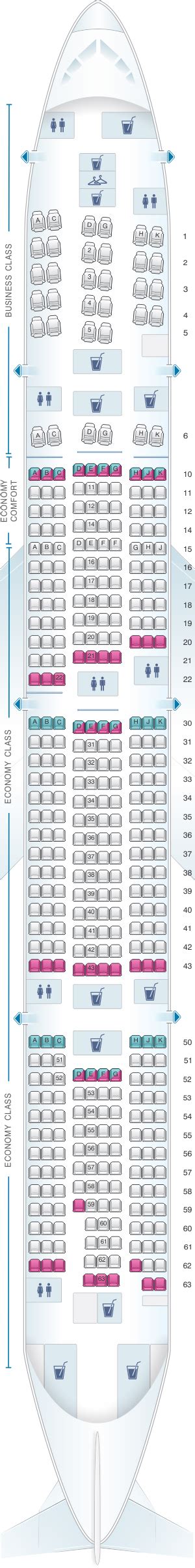 Seat Map Klm Boeing B777 300er New World Business Class Seatmaestro