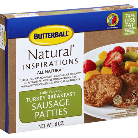 Butterball All Natural Turkey Breakfast Sausage Patties Oz Box