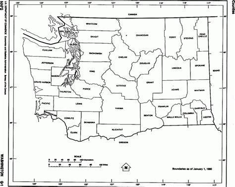 Washington State Counties Map Printable Printable Maps