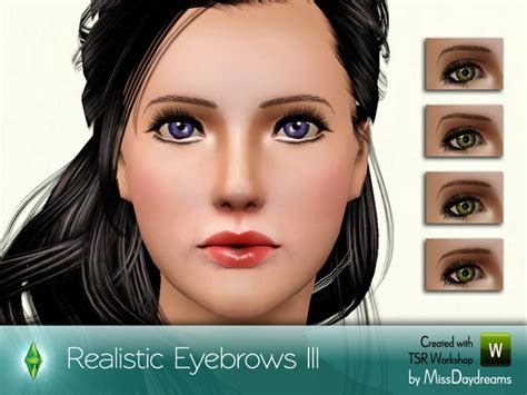 The Sims Resource Realistic Eyebrows Iii