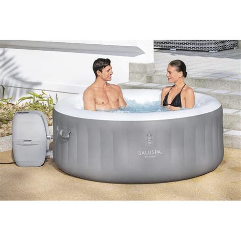 Bestway St Lucia AirJet Inflatable Hot Tub Spa Gray