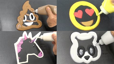 Emoji Pancake Art Poop Heart Eyes Unicorn Panda Youtube