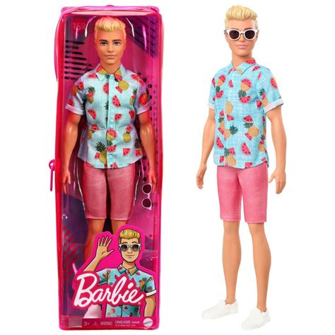 Barbie Ken Fashionistas Doll 152 With Sculpted Blonde Hair Wearing Blue