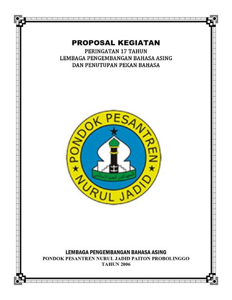 Contoh Proposal Kegiatan Imlek Sekolah – retorika
