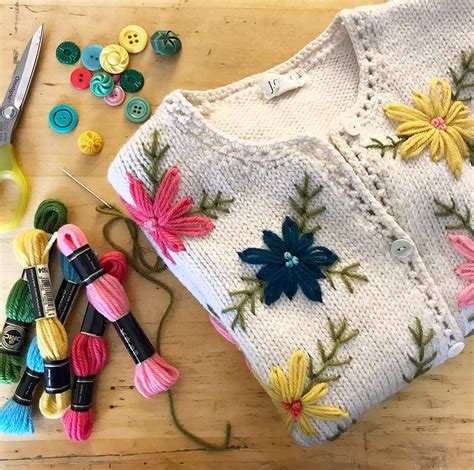 My Embroidered Sweater Project In 2020 With Images Embroidery
