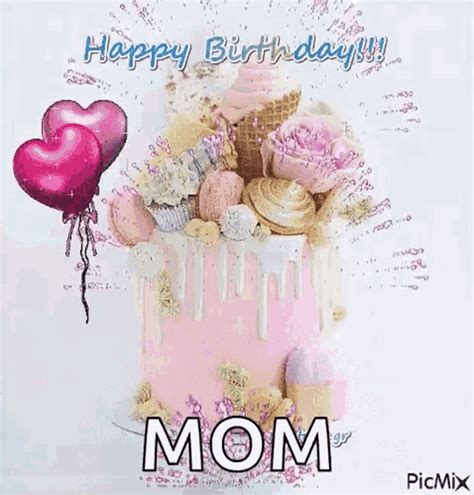 happy birthday mom pink happy birthday mom pink hearts discover and share s