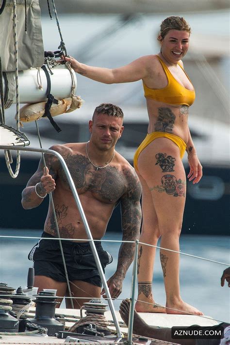 olivia buckland shows off her curves in a small two piece while snorkeling with alex bowen aznude