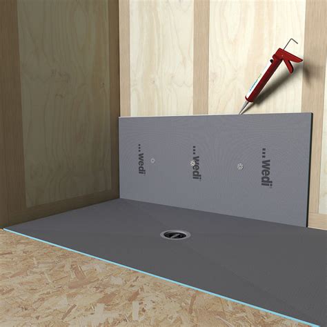 Acrylic and fiberglass shower pans are ugly. Fundo Ligno Installation - wedi.de
