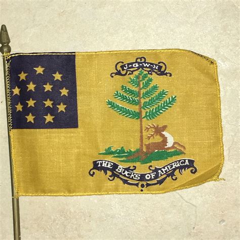 Flag Of The Bucks Of America A Massachusetts Militia Group Comprised