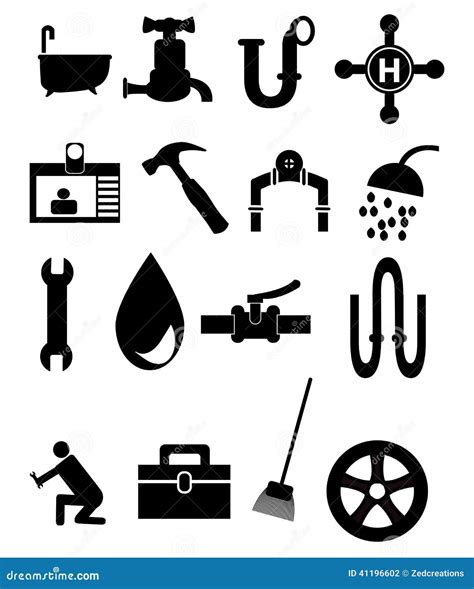 Plumbing Icon Set Vector Illustration 41196602