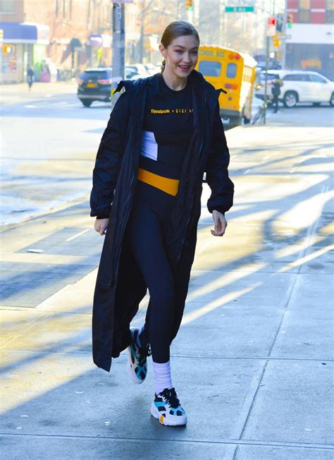 Gigi Hadid Wearing Reebok X Gigi Hadid New York 02 04 2019 • Celebmafia