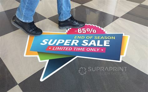 Floor Stickers With Anti Slip Laminate Supraprint24 Online Store