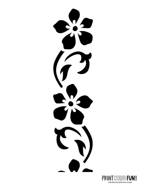 10 Free Flower Stencil Designs For Printing And Craft Projects At