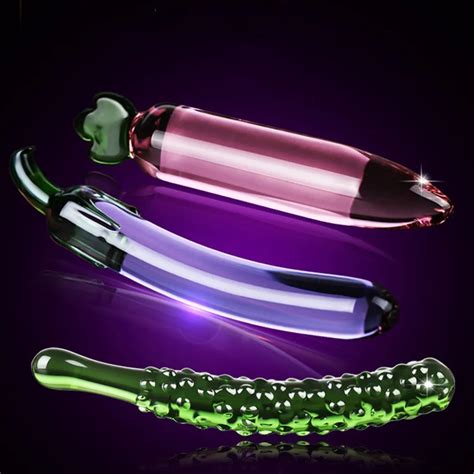 Solid Crystal Dildo Anal Butt Plug Female Masturbaor Glass Cucumber Penis Stick Bullet Vibrators