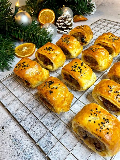 Festive Sausage Rolls With Chestnuts Sage And Cranberries Best