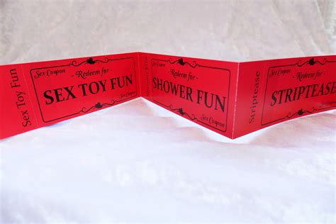 Sex Coupons For Him Or Her Physical Tickets Naughty Etsy