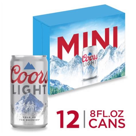 Coors Light American Style Light Lager Beer 12 Cans 8 Fl Oz City